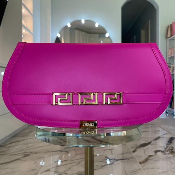 Versace Handbags - 🌟SOLD🌟 NWT Versace Greca Goddess Leather Clutch